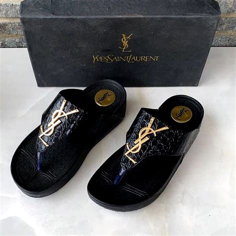 ysl flip flops womens|yves Saint Laurent platform sandal.